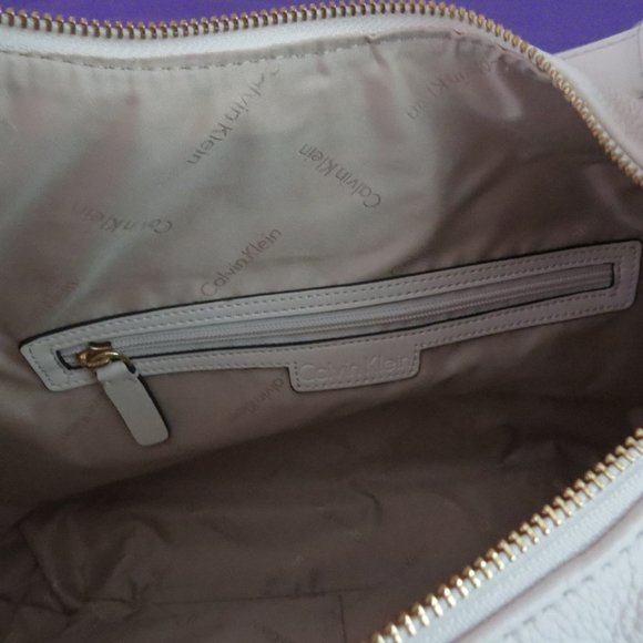 Like New Ivory Leather Calvin Klein Tote - Picture 12 of 16